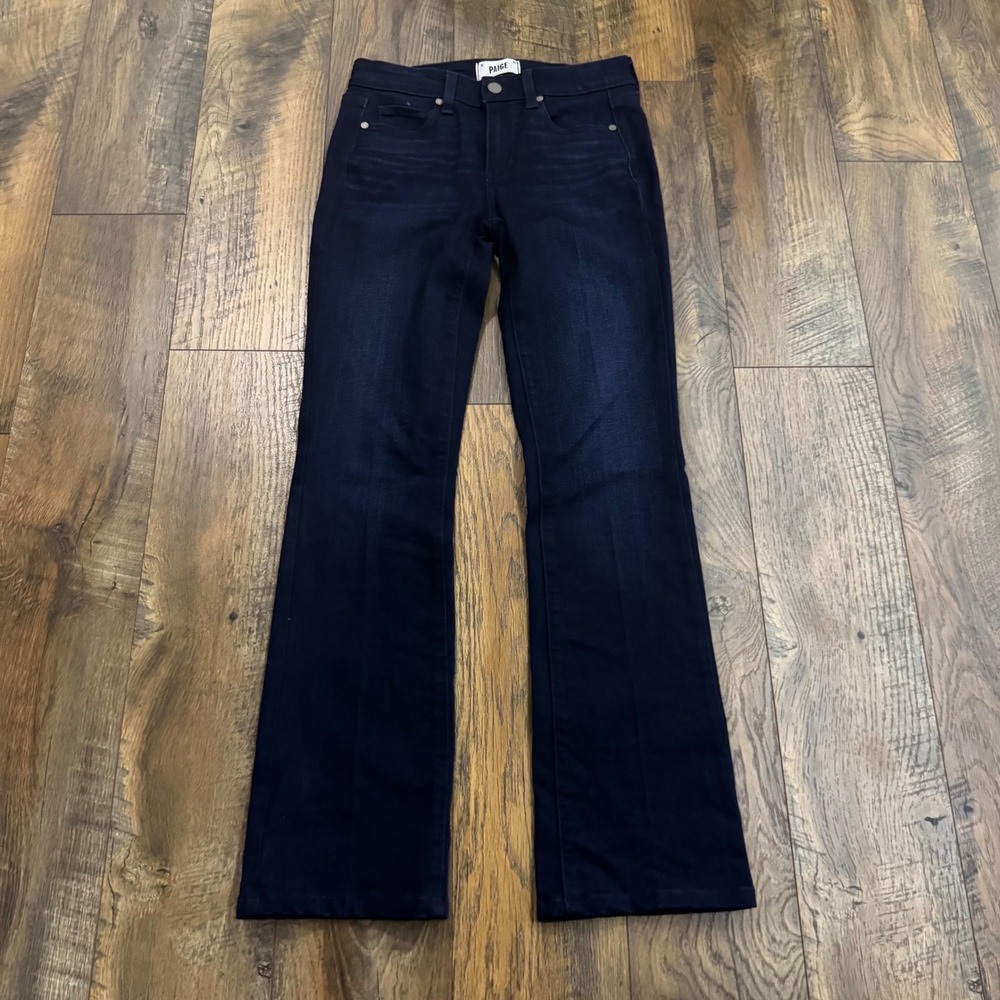 Paige Manhattan Ayleen Bootcut Jeans Dark Wash‎ Stretch Denim Trouser Size 27